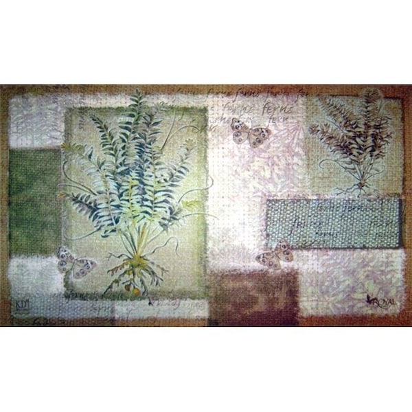 Custom Printed Rugs AWV071 Majestic Ferns Doormat Rug; Brown - 18 x 30 in. AWV071 - main